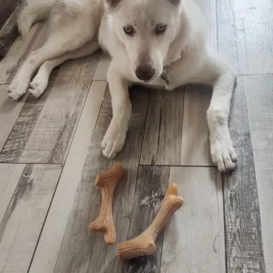 Ricevuto bastone da masticare per cani in corno di legno dal cliente T***e.