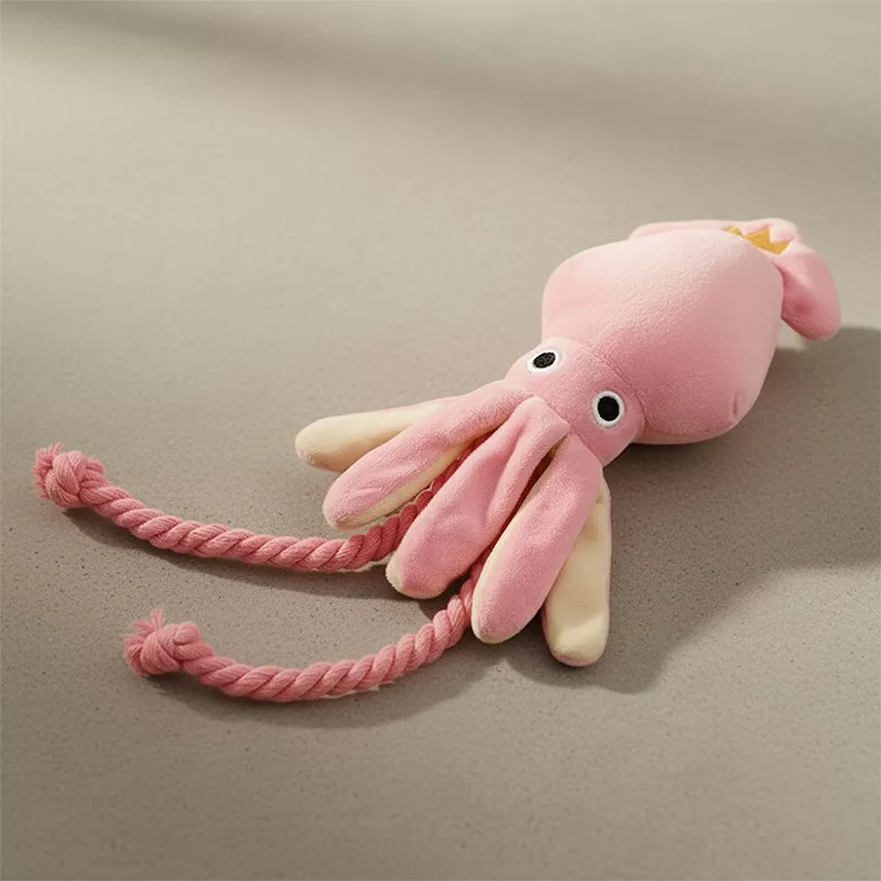 plush toy for dog, octopus dog toy, rope dog toy