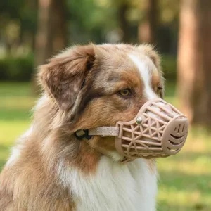 dog muzzle set, breathable dog muzzle, basket muzzle